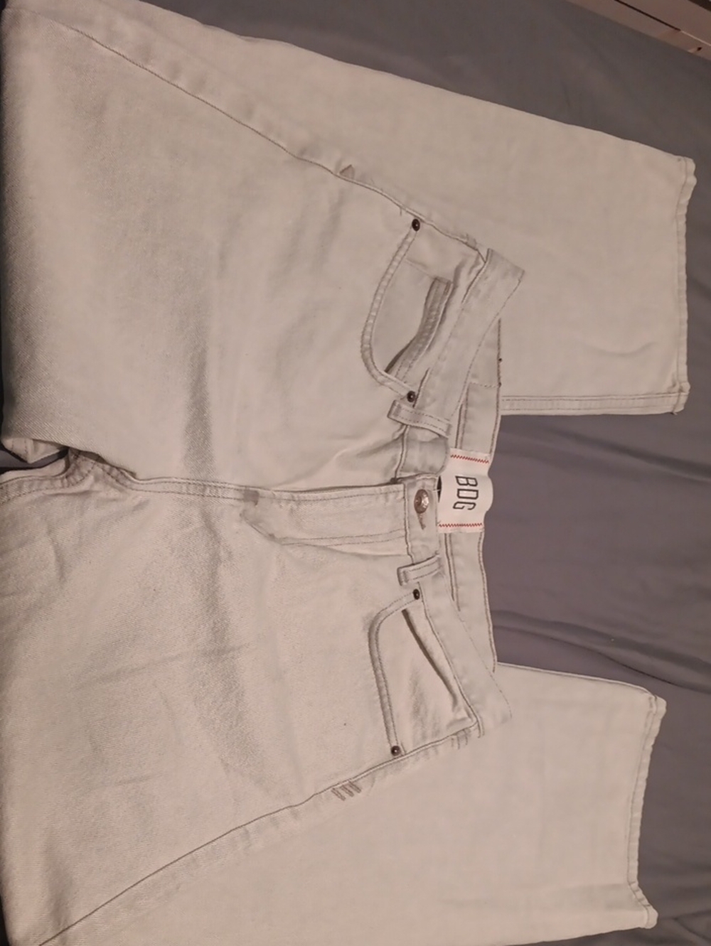 BDG Men's Light Gray Straight-Leg Jeans 30w 30L Skate Fit